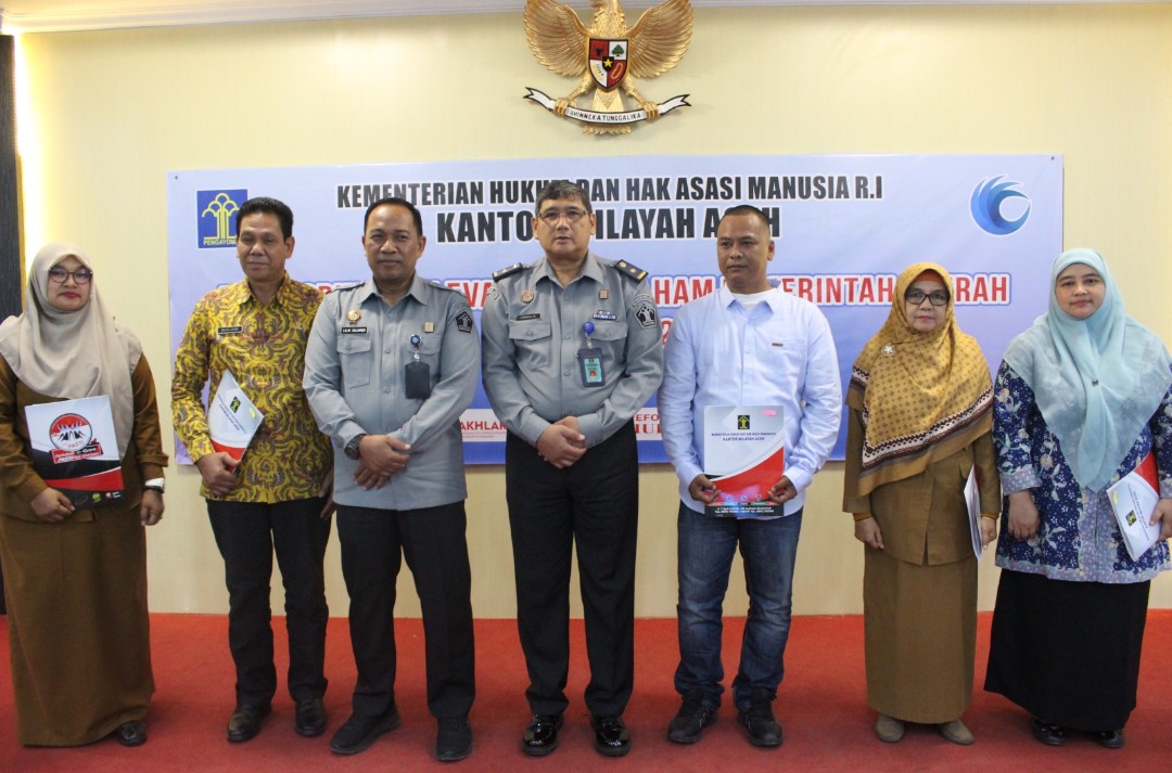 Pemko Langsa Meraih Penghargaan Dari  Kementerian Hukum Dan Hak Asasi Manusia Wilayah Aceh